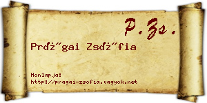 Prágai Zsófia névjegykártya